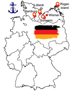 View of riccivagabondi travel itinerary around north east Germany.