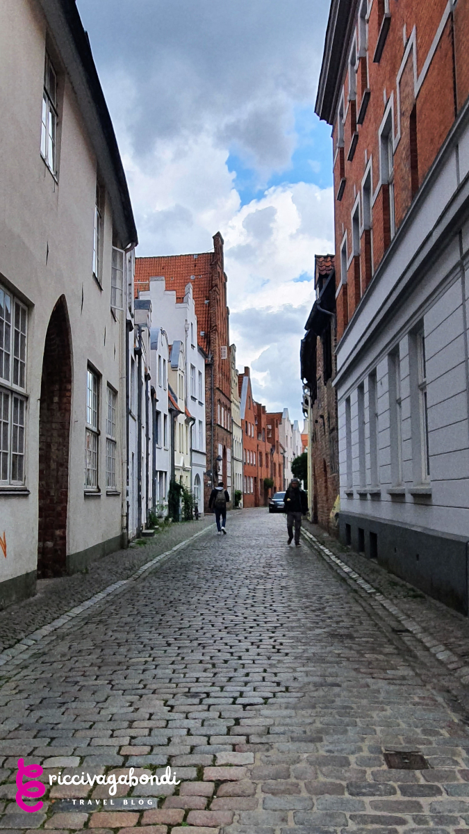 View of a narrow street in north-east Germany