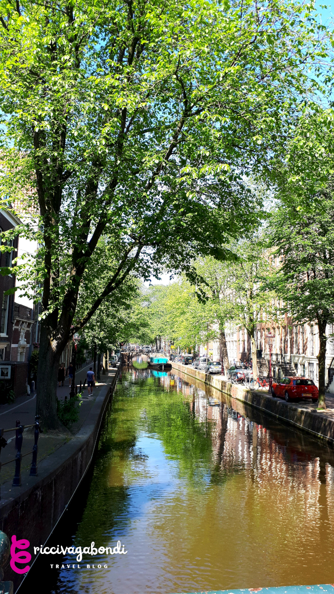 View of Dutch canals on a sunny day