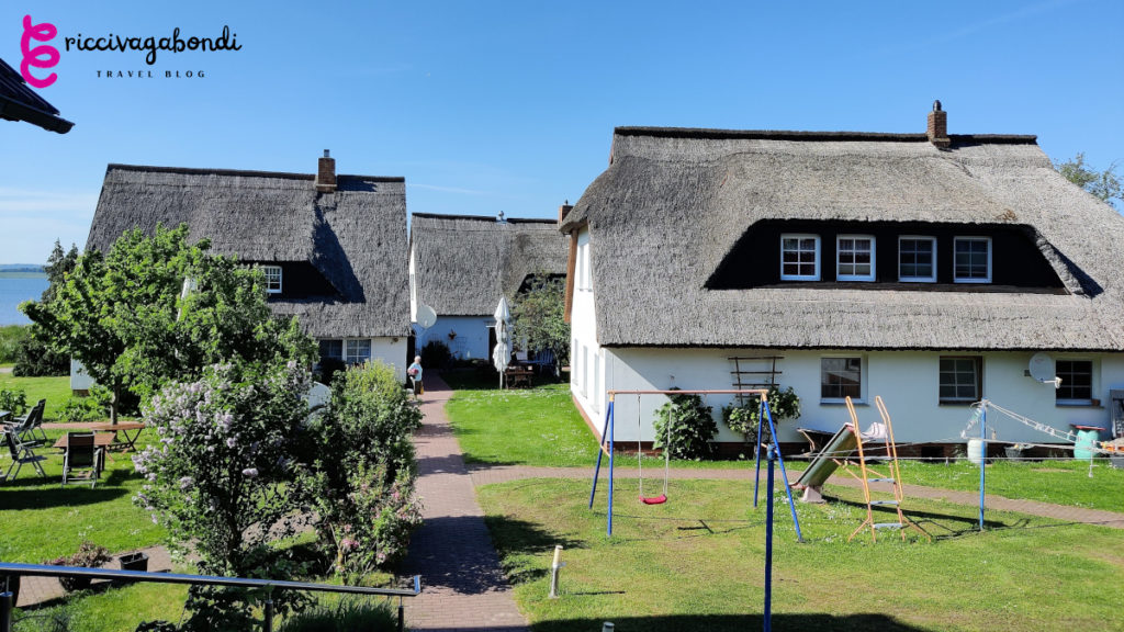View of houses and B&Bs into cottages in North Germany