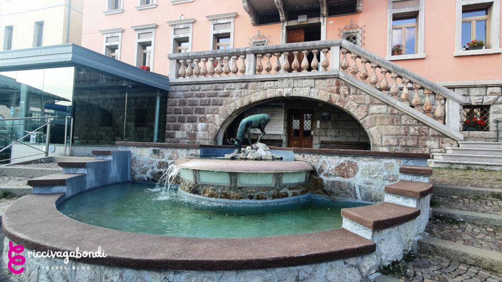 Fountain in Pieve di Cadore, Dolomites, Italy