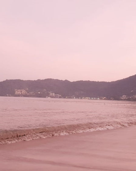 View of Patong beach on Thailand at dawn