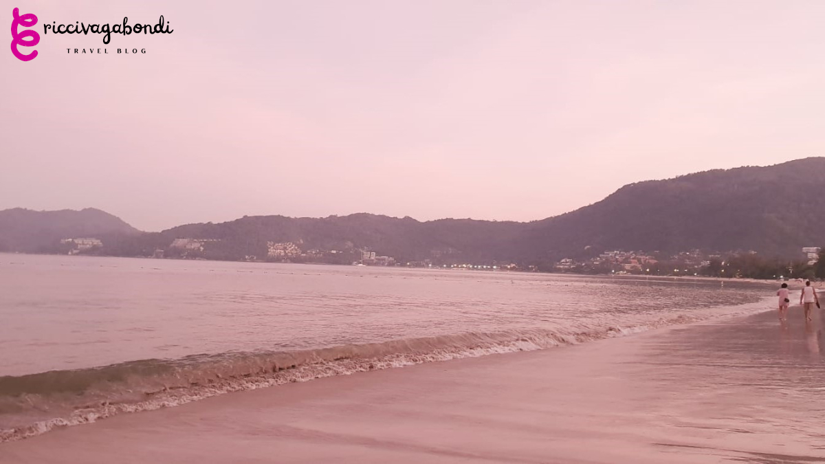 View of Patong beach on Thailand at dawn