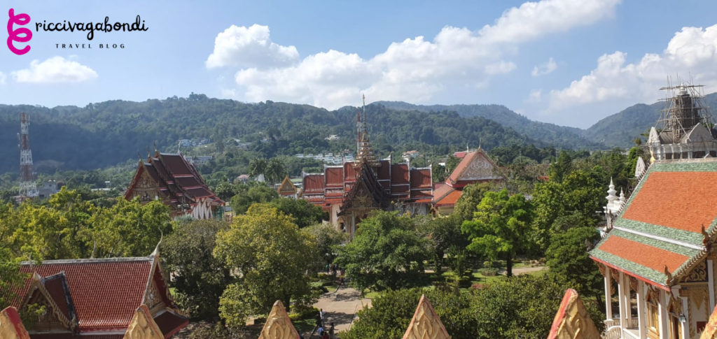 View of Thai temples on a sunny day in Thailand