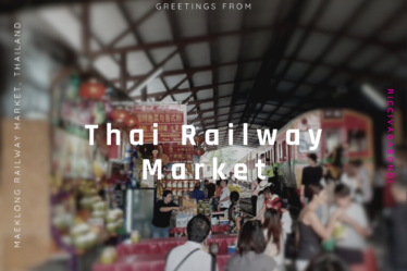 Snapshot of Maeklong Railway Market in Thailand