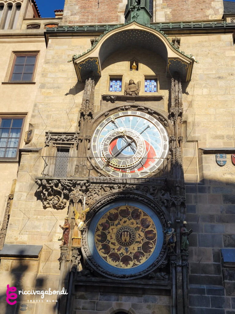 View of Prague's Astronomical Clock during daytime