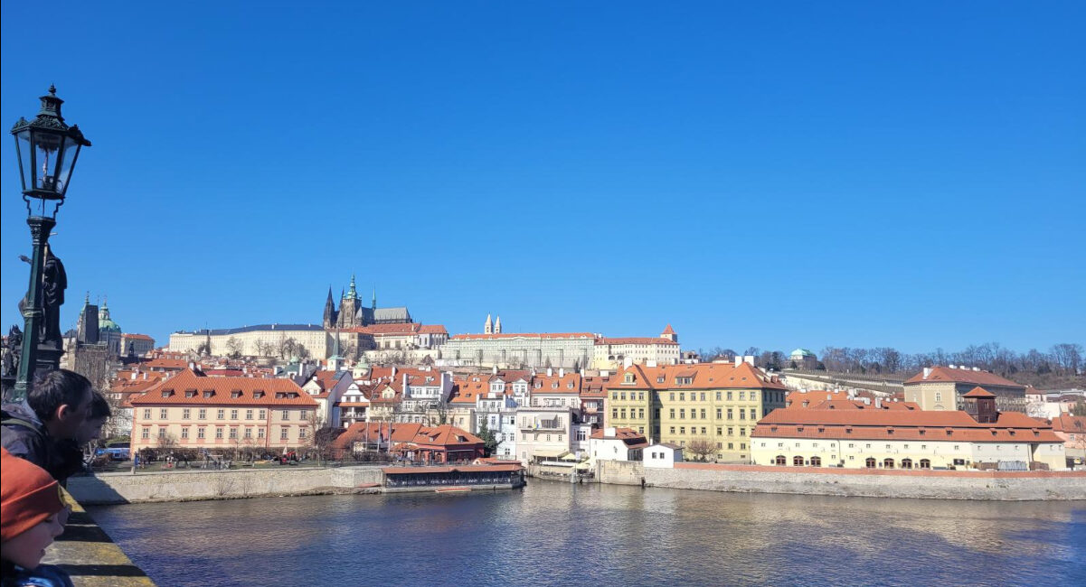 View of Prague's Castle from Charles Bridge at daytime