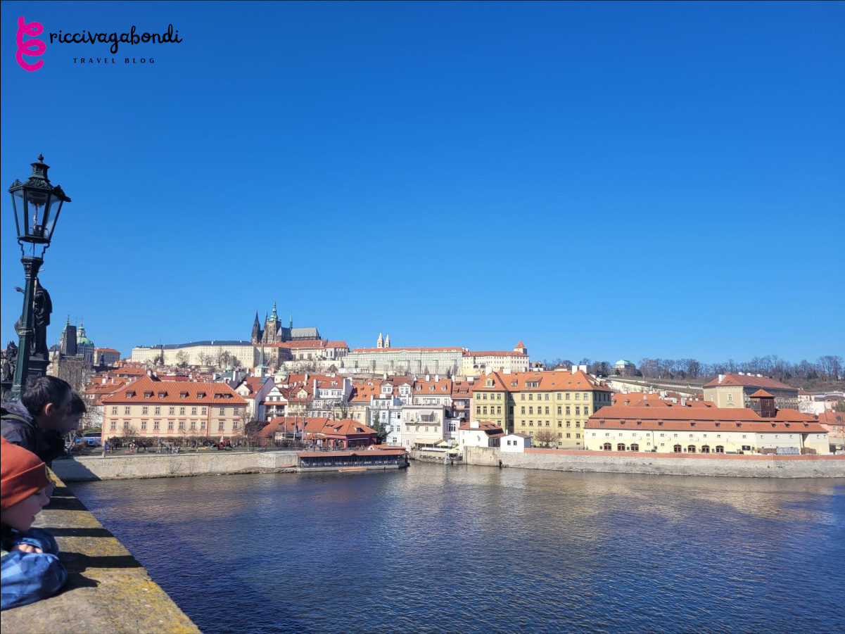 View of Prague's Castle from Charles Bridge at daytime
